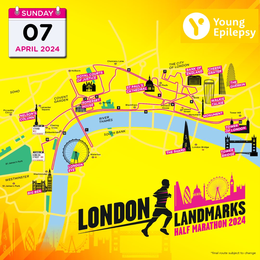 Looking to take on a new challenge 2024? Then why not take part in the London Landmarks Half Marathon! Join #TeamPossible & support young people living with epilepsy. Sign-up: youngepilepsy.org.uk/events/london-…

#LondonLandmarks2024 #RunForACause #SupportYoungEpilepsy #MakeADifference