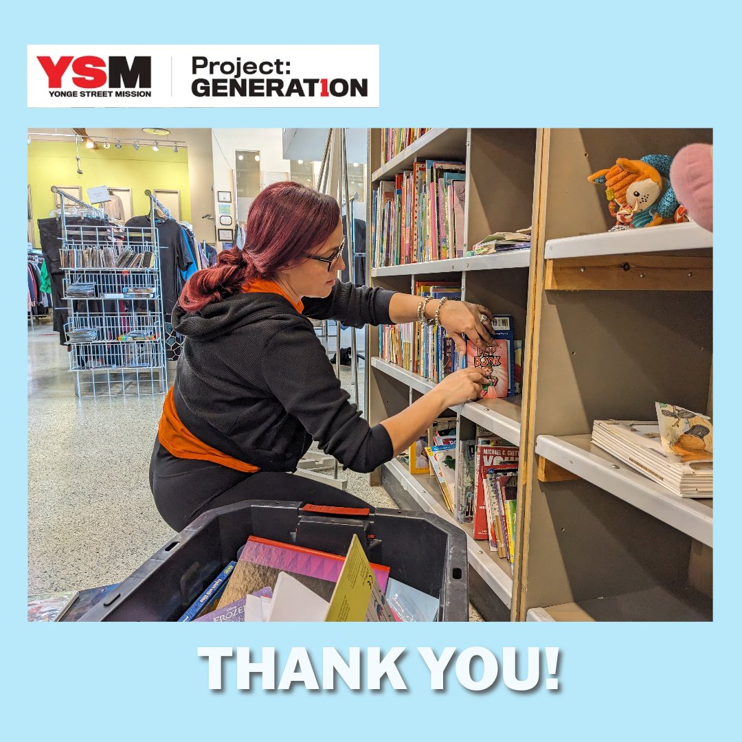 YSM_TO's tweet photo. Huge thanks to @HomeDepotCanada for joining Project: GENERAT1ON at Yonge Street Mission! Their team spent the day at Double Take thrift store, sorting, folding and spreading smiles. Your dedication helps end poverty's fight in one generation. #YSMCommunity #VolunteersRock https://t.co/gHHitLqTxB