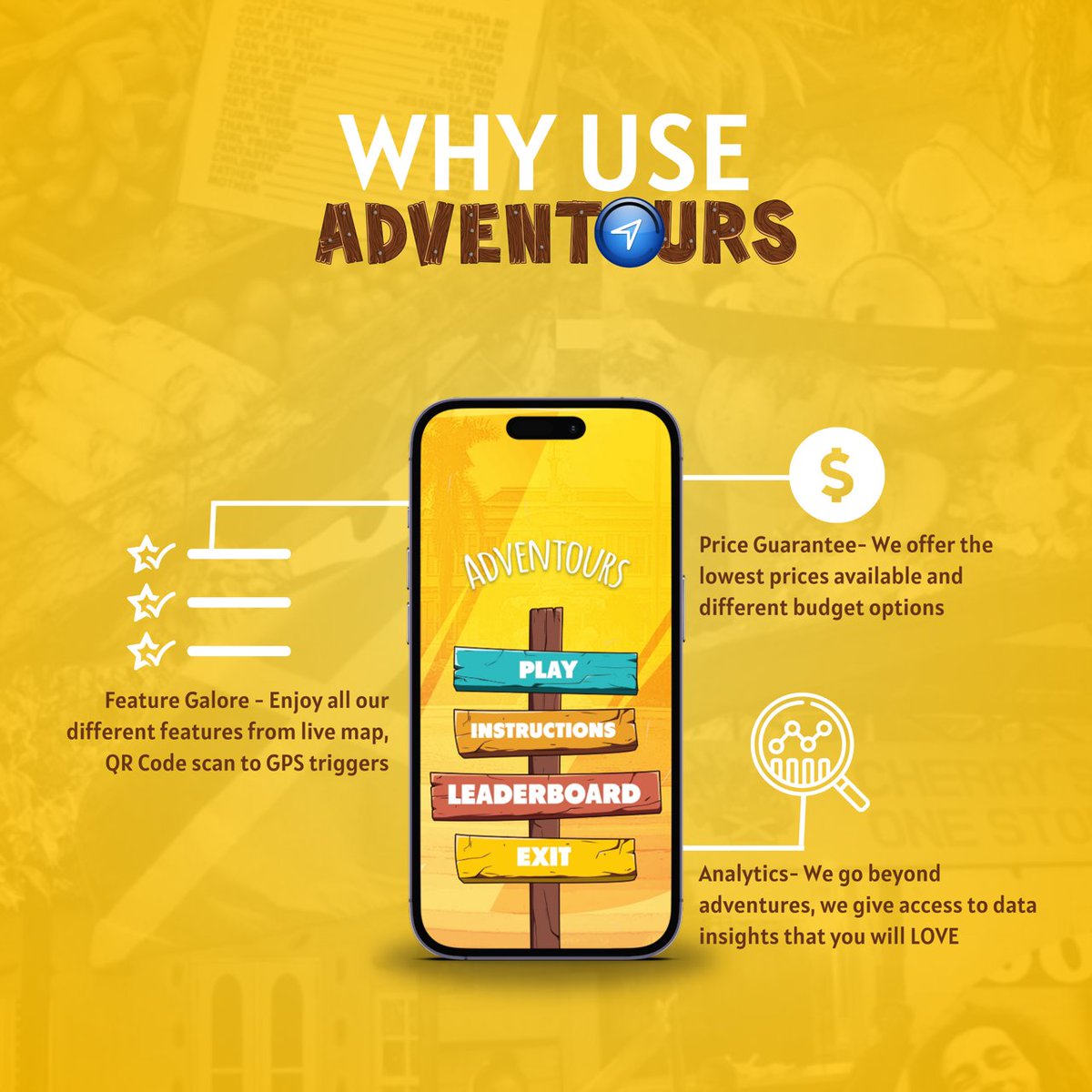 AdvenTours is the best choice for you, your friends, your school or your organization 😁

We are your passport to an unforgettable adventure that will elevate your experience by 100%

Download the app today to join the Adventour

#PlayAdventours #Adventours