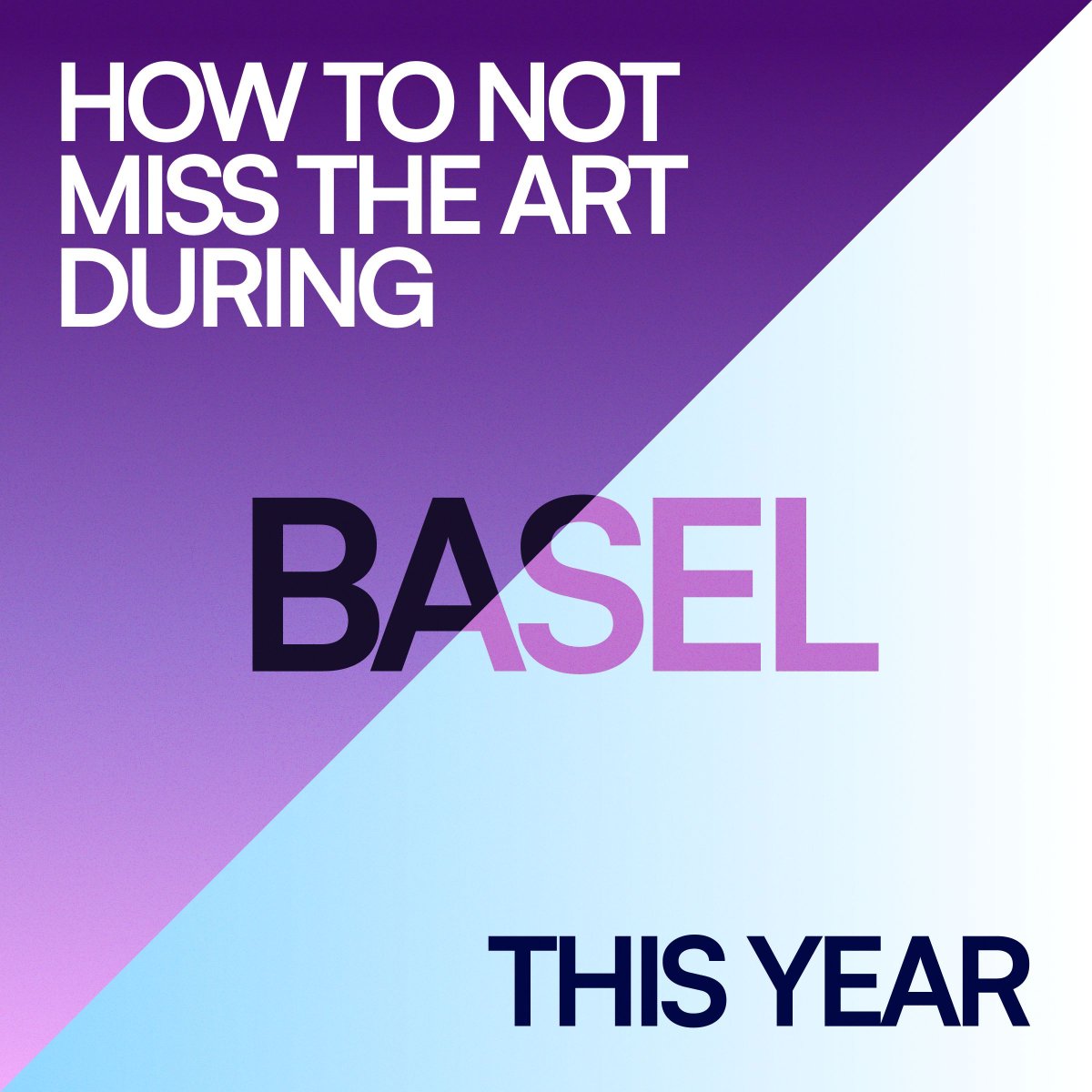 lineup_art's tweet photo. Don't let another year go by without seeing the art at #Basel. With our beat blueprint and new art guide there's a world where you can have both. 🔗 — https://t.co/exXtr4PB84 https://t.co/gAnMuvPGQN