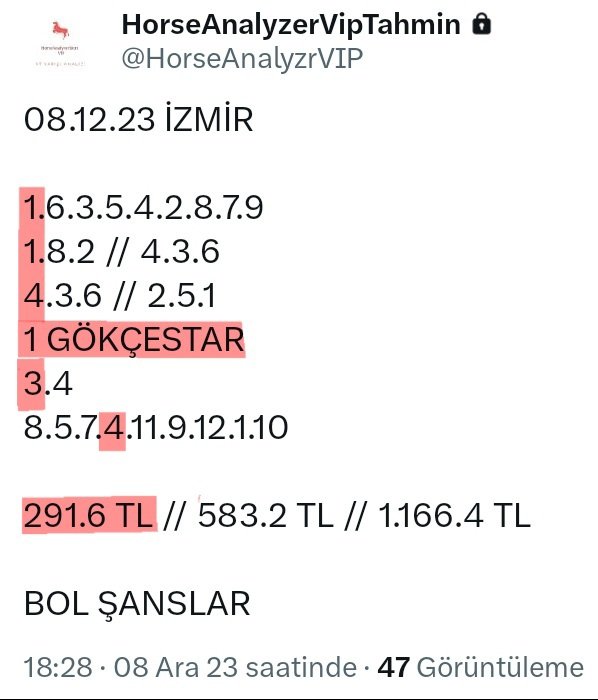 HorseAnalyzer's tweet photo. İZMİR ALTILI ANALİZLERİM

İLK ATLARIMLA İSABET SAĞLAMIŞTIR.✅️

@HorseAnalyzrVIP 'e HAYIRLI OLSUN.🫶

SON AYAKTA NAZAR BONCUĞU OLSUN.😅

ALTILI ✅️ 3 BİN 24 TL ✅️

@HorseAnalyzrVIP 🔥🔥🔥 https://t.co/pMGC1Fz7GR