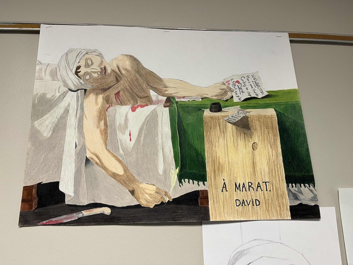 Countryseltzer's tweet photo. Promoting my boy @RoyalYaboi because this rendition of the Death of Marat is fucking rad give him some love https://t.co/QG3UaLAw2W