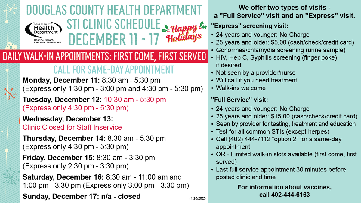 HealthDouglasCo's tweet photo. At-home testing kits are still available! Our clinic is located at 1111 South 41st Street, Omaha NE
https://t.co/QpfqSzpHFg

#STIs @NEDHHS @omaha_scanner @DCHDSTD @Lobo977FM https://t.co/G190pjokDI