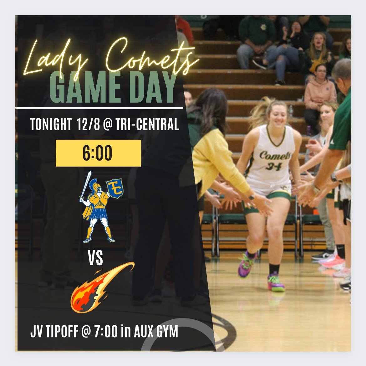 Come out to Tri-Central tonight!  Boy-Girl double header.  Let’s travel and pack the gym!