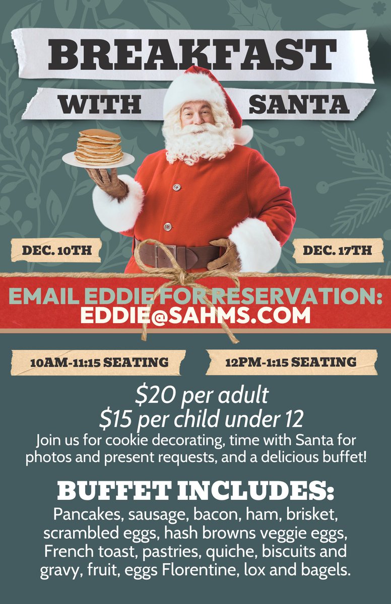 Down to 5 tables left! If you want to join the fun, send us an email. Eddie@sahms.com