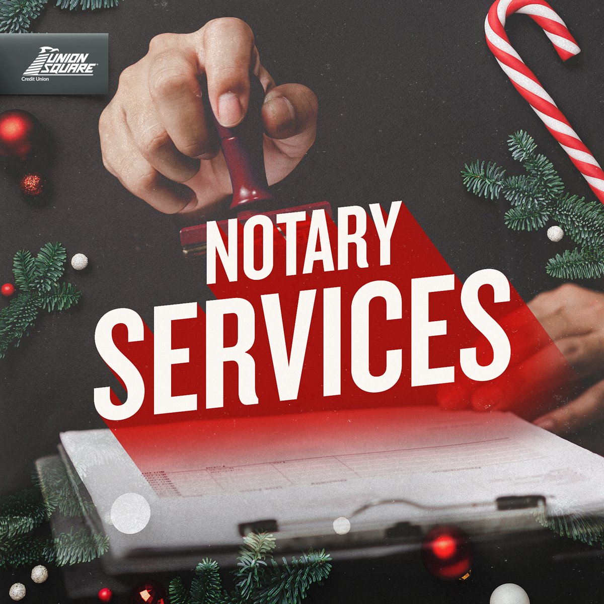 UnionSquareCU's tweet image. Did you know we offer free Notary Services to members? ✍️📄 
Perfect for those important holiday documents. 

Whether it's signing off on a big gift or important end-of-year paperwork, we're here to help make it official. No appointment necessary – stop by today!