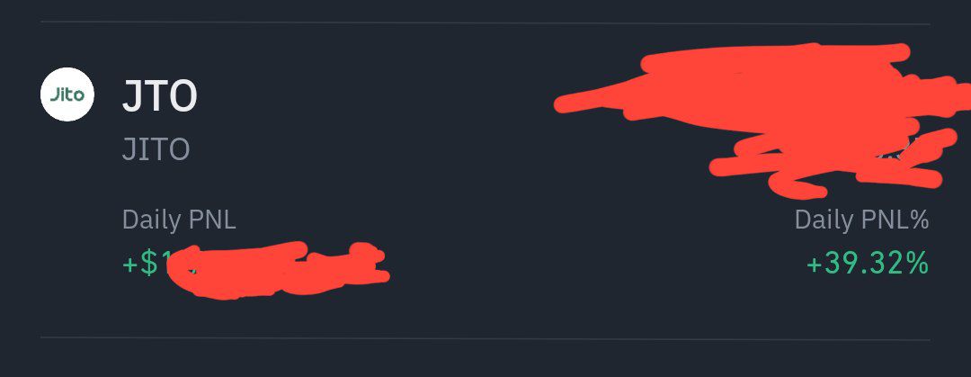 Teambuertrades's tweet photo. $JTO spot trade was shared in the Telegram group 5 hours ago, resulting in over 40% gains in spot, making almost a five-figure gain within 5 hours 🔥. Achieving over 200% ROI with only 5x leverage 🔥. I'm securing 90% profits here and holding onto a small moonbag 🙏. https://t.co/D7s4jGMVSl