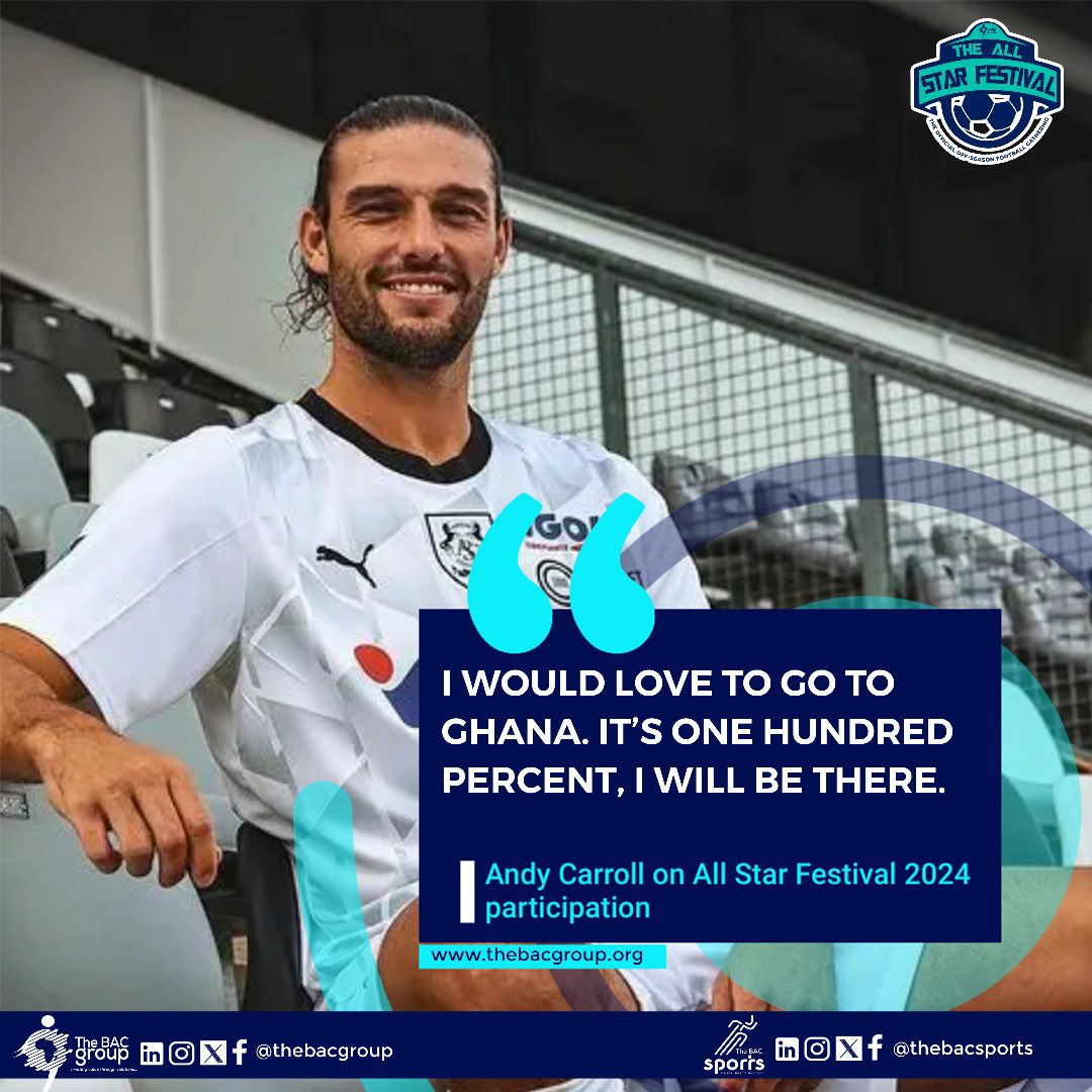 “It’s one hundred percent, I will be there.” - Andy Carroll

#AllStarFestival2024
#GlobalEngagementTour