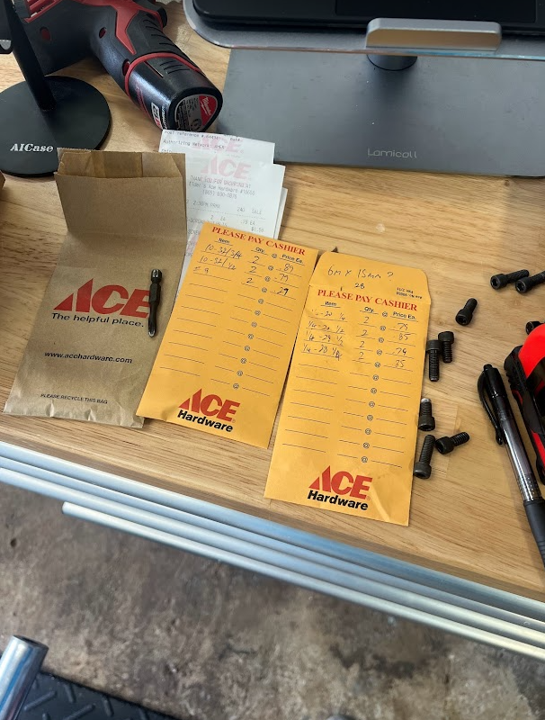 tylerfogarty's tweet photo. When trying to match a screw, what’s the appropriate amount of trips to take to the hardware store?

And what should your blood pressure be after each trip? https://t.co/9wm4fQF3uK