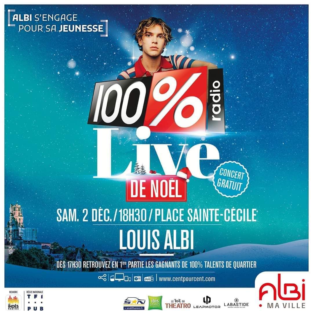 fanlouisalbifr's tweet photo. Le 2 décembre dernier, Louis a chanté 'Que tu te mentes' sur la scène du 100% Live de Noël à Albi ! ✨
Pour revivre ce moment en écoute, c'est par ici : https://t.co/wCsbwysgbz
#QTTM #QueTuTeMentes #concert #StarAcademy https://t.co/Etq0PQbLJc