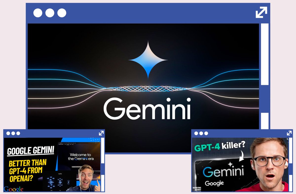 0xYano's tweet photo. OpenAI's GPT-4 is Dead

Introducing Google Gemini.

→ Fusion of data types and mind-blowing multi-tasking. 

→ An edge in mathematical and specialized coding contexts.

→ Different versions include Ultra, Pro, and Nano:

1/ Welcome to Gemini
Google's Gemini AI appears to be a serious opponent to OpenAI's GPT-4. This latest creation is the brainchild of Sundar Pichai and Demis Hassabis, presenting itself as a significant leap for AI. 

Gemini's prime focus? The fusion of multiple data formats into a seamless, cohesive understanding.

2/ Gemini Editions
Gemini comes in different editions (Ultra, Pro, Nano), each tailored for distinct applications. In addition to comprehending and combining texts, images, audios, and videos, it is exceptionally versatile. 

Compared to GPT-4, Gemini has an edge in mathematical and specialized coding contexts.

3/ The Ultra Variant
The Ultra variant sets a new benchmark by achieving a staggering 90% on a multitask language test, surpassing human expertise across 57 subjects. 

Its distinguishing feature lies in effortlessly navigating through text, images, audio, and video - a breakthrough in AI's multimodal capabilities.

4/ Outshining GPT
AI authority Rowan Cheung highlights Gemini Pro's excellence across benchmarks, outperforming GPT-3.5. Gemini is now positioned as an industry leader in high-performance AI chatbots.

5/ Gemini in Products
Want to try Gemini? Google's Bard has integrated a refined version of Gemini Pro. Furthermore, it's positioned to power features in the Pixel 8 Pro, revolutionizing apps like the Recorder and Gboard's Smart Reply with enhanced capabilities.

6/ Gemini in Chrome
Google is strategically deploying Gemini across its suite of products. Plans include a presence in Search, Ads, and Chrome, hinting at a reimagined search engine experience, engineered for generative interactions and a transformed user journey.

7/ Thoughts
The arrival of Gemini marks a pivotal moment in AI evolution. Its multitasking capabilities, proficiency in integrating various data types, and performance across benchmarks solidify its standing as a frontrunner in the AI landscape.