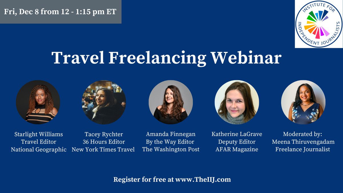 I like upending traditional #travel writing. Make travel the front door to bring readers in, then show them a side door they never existed. Maybe it's also a science story? Or a food story! Connect to travel in a bigger way! — <a href="/afarmedia/">AFAR Media</a>'s <a href="/kjlagrave/">Katherine LaGrave</a> on <a href="/The_IIJ/">The Institute for Independent Journalists</a> panel