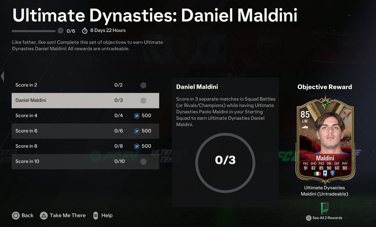 Here's how to do Maldini Objective quick. 1. Play 1 game, get Maldini loan (2 games) 2. Invite a friend to play SB, use Maldini - both get 2x Games on Maldini. 3. Friend invites you to SB, use maldini. 4. Get it done 2x as fast. Don't do in Champ/Rivals toxic quitters. #FC24