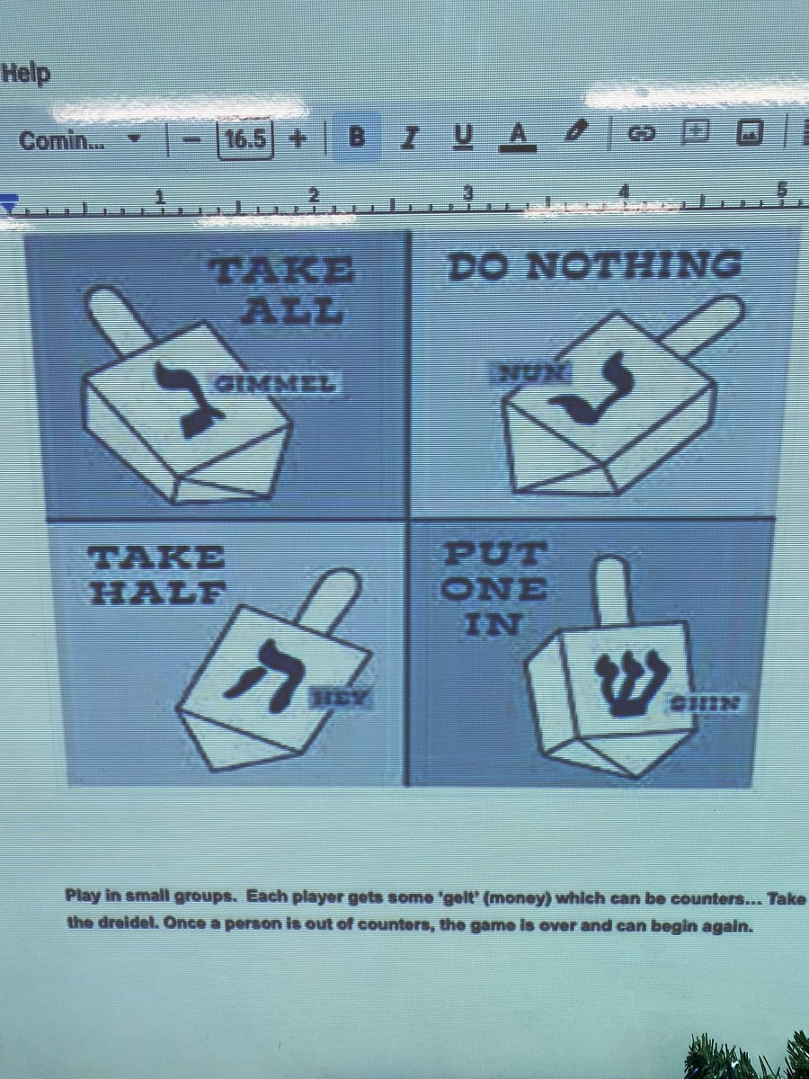 Fun Friday with the 2’s had us learning all about Hanukkah! Shared reading, building menorahs, and playing the dreidel game! Happy Hanukkah to all those that celebrate! <a href="/DesmondHDSB/">Viola Desmond Public School</a> <a href="/MsThorogood/">Ms. Thorogood</a>