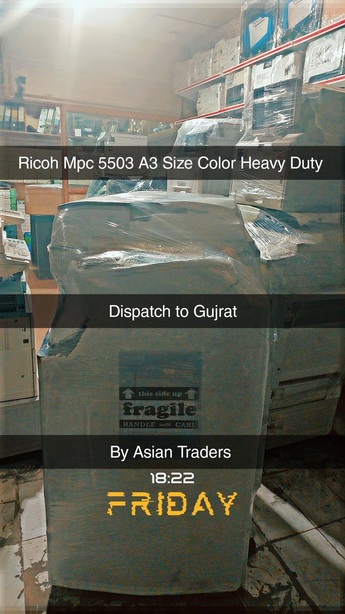 Dispatching the Ricoh MPC 5503: Powerhouse printing, copying, and scanning! ️by Asian Traders

#RicohMPC5503 #AsianTraders #PrintingSolutions #CopyingPower #ScanningExcellence #OfficeEssentials #GetTheJobDone 
#smallbusinessowner #entrepreneurs #startups #freelancers #students