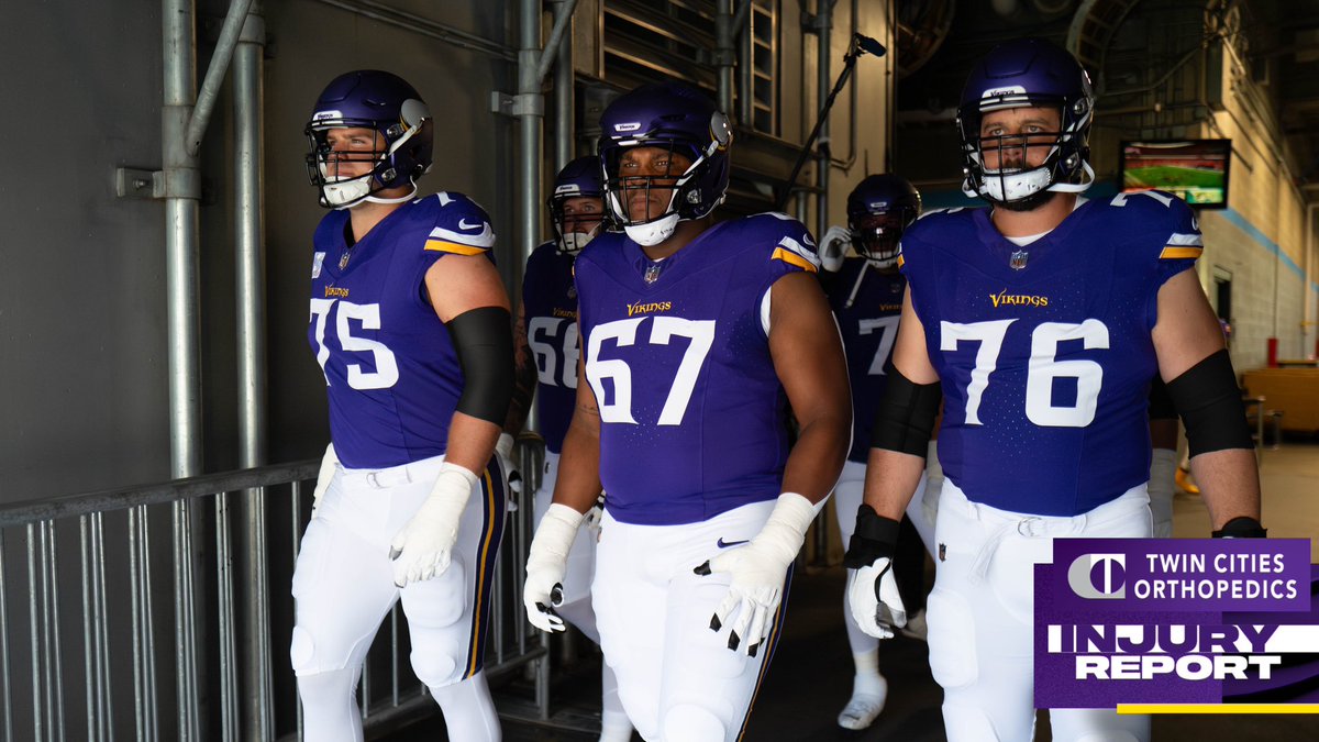 Vikings's tweet image. #MINvsLV injury report 

QUESTIONABLE: Ed Ingram and Theo Jackson