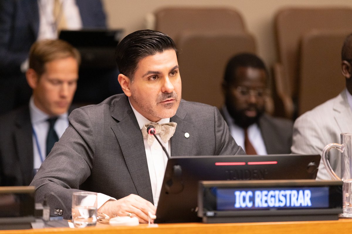 IntlCrimCourt's tweet photo. #ICC Registrar Osvaldo Zavala Giler at plenary meeting on #cooperation at #ASP22: “Experience has shown that the relocation of witnesses and the implementation of interim release and release for defendants has proven to be a challenge.” https://t.co/t8wSaeFcWA