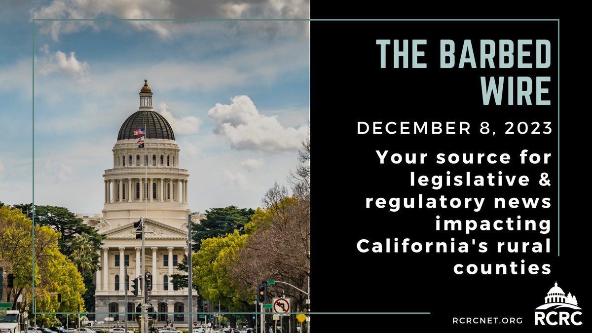 RuralCounties's tweet photo. Check out the latest edition of the #RCRCBarbedWire newsletter, now available! Your source for legislative & regulatory news impacting California's #ruralcounties. Read here: https://t.co/QPfWK4WF4q https://t.co/wq4jlkqczj