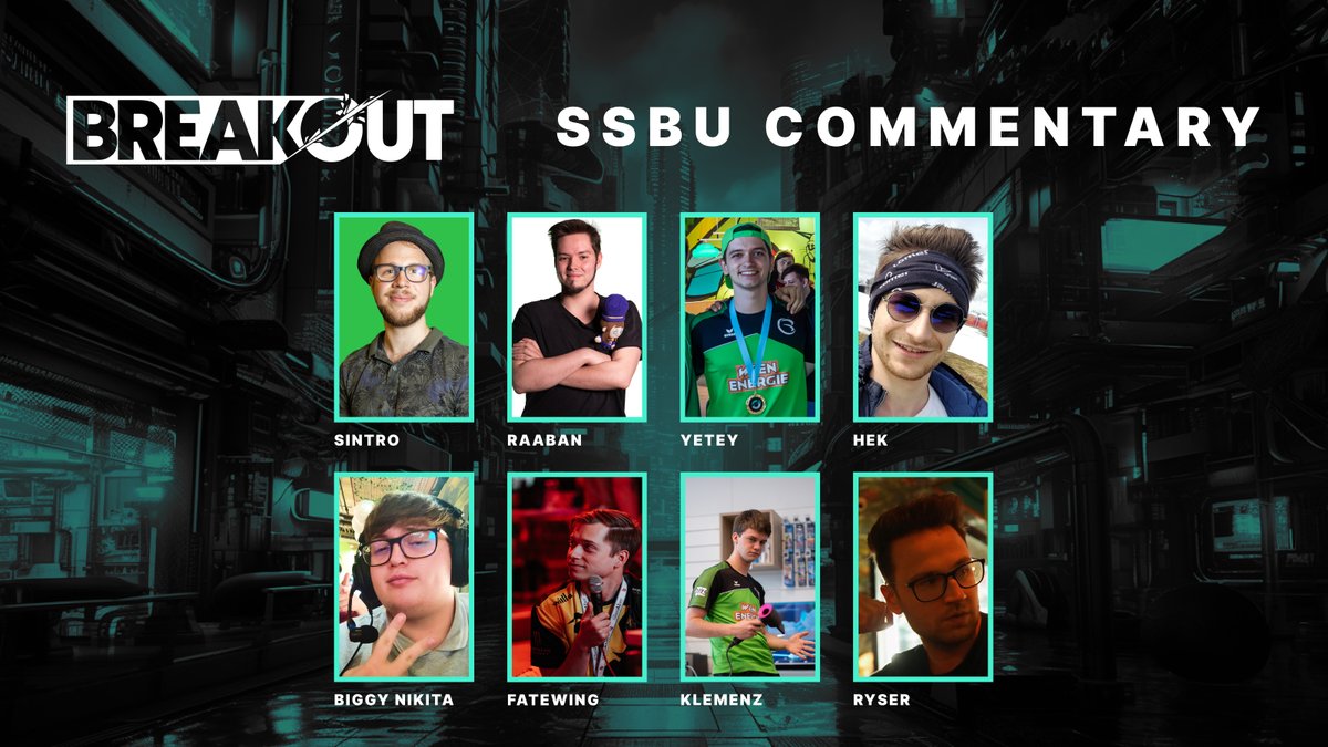 breakoutsmash's tweet photo. These lovely voices will accompany you through the Breakout Christmas Edition Event ⛄️🎅

@Sintro_Smash 
@GumiRaaban 
@Yeteyy 
@hekedihek 
@BiggyNikita 
@Fatewing_ 
@KlemenzSSB 
@RyserZSS https://t.co/UVf9yhApDZ
