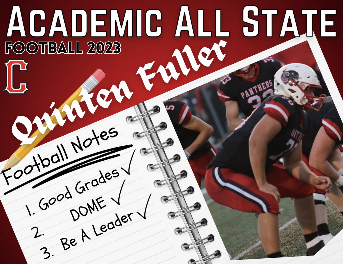Congratulations to the extraordinary 2023 Creston Panther Football Players. Taking care of business in the classroom as well as the gridiron. <a href="/bmorrison1975/">Brian Morrison</a> <a href="/CaseyJTanner/">Casey J Tanner</a> <a href="/senorshantzy/">Steve Shantz</a> <a href="/Garrison_Carter/">Garrison Carter</a> <a href="/DriskellScott/">PantherAD</a> <a href="/JonCThomson/">CrestonPantherFan</a>