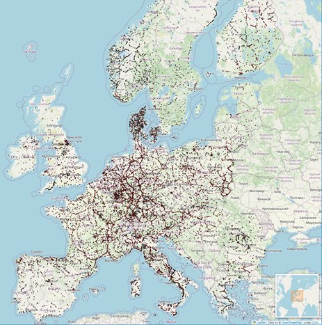OPEN DATA ALERT!!! Where can battery trucks charge in the future? Today's parking lots are ideal location.we published a public data set of 17,000 truck parking locations in Europe! Download: zenodo.org/records/102313… Explanation: hochleistungsladen-lkw.de/hola-en/result…