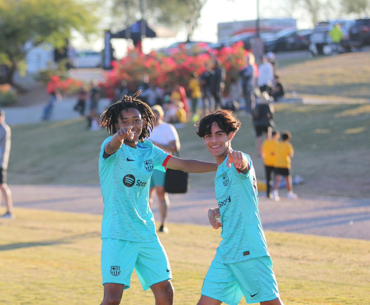 BarcaAcademyAZ's tweet photo. Our U15 and U16 teams had a night yesterday in their first #MLSNEXTFEST games! 💪🔵🔴

U15s defeated Dallas Hornets 4-1 while our U16s secured a 6-0 win over SYC Springfield!

U15 goals: Williams, Wells x2, Garcia

U16 goals: Worden, Tuch, Eldem, Cisneros x2, Padilla

#BarçaResidencyAcademy