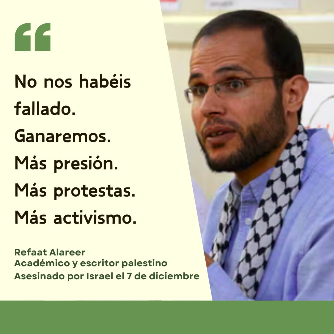 Por Palestina (@porpalestinaorg) on Twitter photo Nuestro pequeño homenaje a <a href="/itranslate123/">Refaat in Gaza 🇵🇸</a>, asesinado por Israel junto a su familia.
"Si debo morir,
tú debes vivir
para contar mi historia"
porpalestina.org/recursos/voces… 🇵🇸 Nuestro pequeño homenaje a <a href="/itranslate123/">Refaat in Gaza 🇵🇸</a>, asesinado por Israel junto a su familia.
"Si debo morir,
tú debes vivir
para contar mi historia"
porpalestina.org/recursos/voces… 🇵🇸