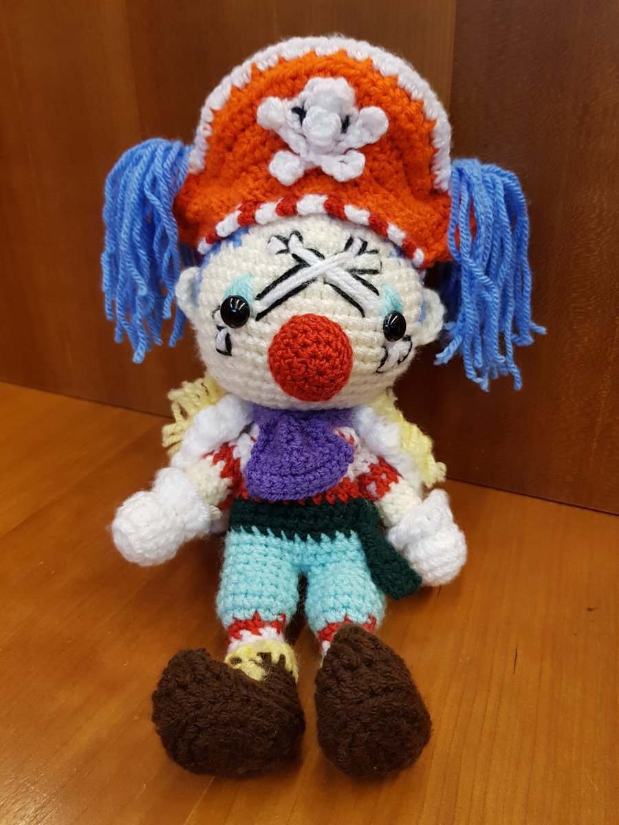 IAmCloud44's tweet photo. Buggy doll on Sale!!!
Version with magnets: 100€ (+shipping)
Version without magnets: 95€ (+shipping)

I ship worldwide and can change some accessoires if requested :D

More infos on my Tumblr: https://t.co/YTs0ZwBPHL

#buggytheclown #ONEPIECE #crochet https://t.co/sEb3Z4yp19