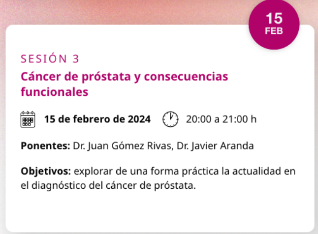 ResidentesAEU's tweet photo. Mañana @javiaran y @JGomezRivas nos cuentan las consecuencias funcionales del cáncer de próstata en el #FrontUrology de Diciembre. ¡No te lo pierdas!  @AstellasEurope https://t.co/eG07O52ki7