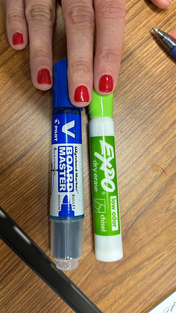 MissCoachDaley's tweet photo. @ExpoMarkers 
What does the R&amp;D budget look like to creat refillable #ExpoMarkers like this Pilot brand?
I’m just saying recycle and reuse… also a limited edition teacher edition set… it would “slap!” https://t.co/rWG7EiB1lu