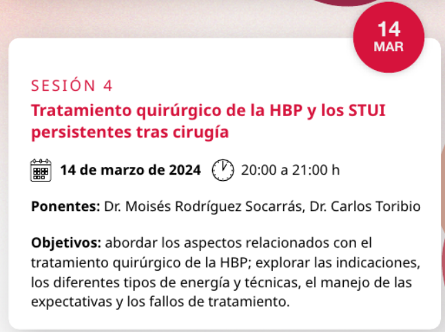 ResidentesAEU's tweet photo. ¡Mañana es el #FrontUrology ! Los Dres Rodríguez Socarrás y @CToribioVazquez nos hablarán de los temibles STUI tras cirugía de HBP. ¡No te lo pierdas! 14/3/2024 20:00 https://t.co/jvCSZlhXLS