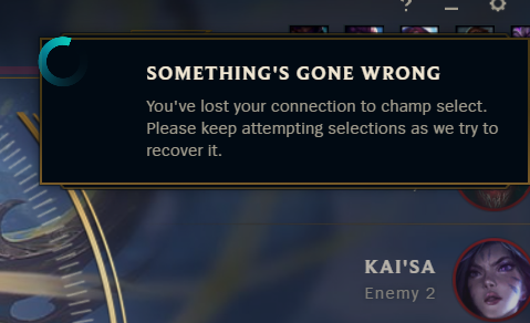 noxgdk's tweet photo. Fix the launcher maybe?? @riotgames 

Ranked are literally unplayable. 

We can't ban.

Can't pick.

Can't lock in.

Hope this issue will be fixed ASAP... https://t.co/VkRzf54dNC