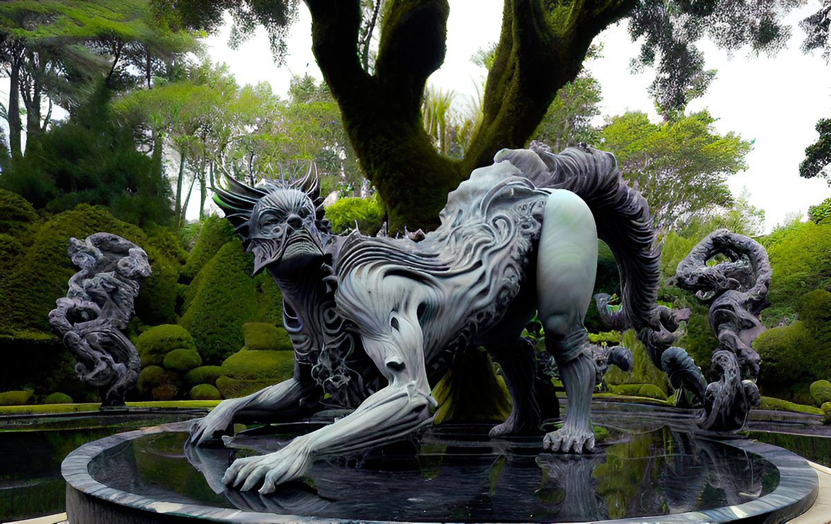 xalieri's tweet photo. Sculptures, garden varieties. Set 2, 3 of 3
#TravestiesInMarble #BroadDaylight #ConspicuousConsumption #theLatestThing #CursedAI #WeirdArt #PsychologicalLandscape #ImSureItMustMeanSomething
#DarkArts #DigitalArt #AIAssistedArt #AIArt #WomboDream #StableDiffusion https://t.co/IsvBVq6iUA