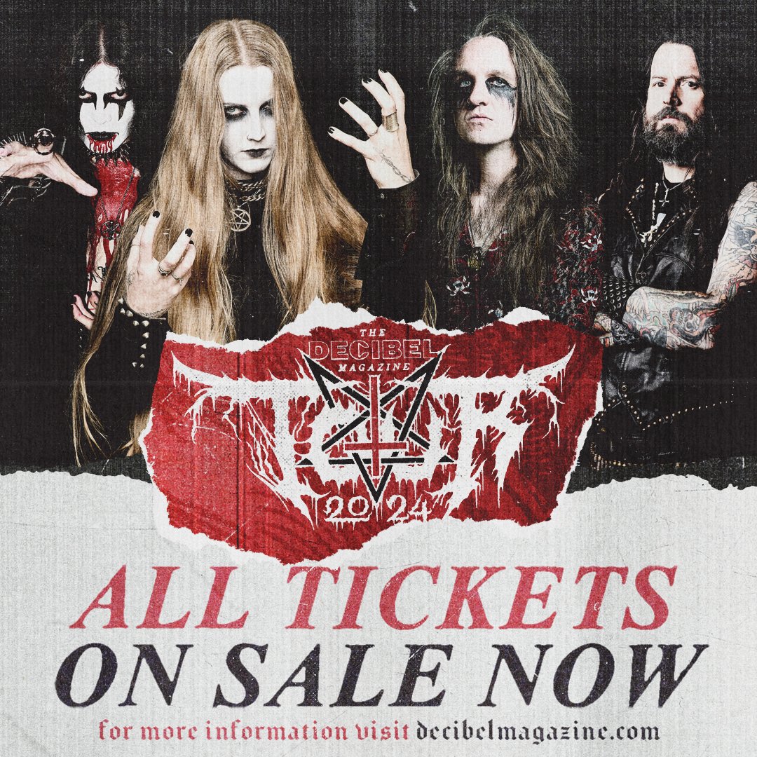 dbmagazine's tweet photo. *ALL DATES ARE ON SALE NOW!!*

This is it: ALL TICKETS are *NOW ON SALE* for the Decibel Magazine Tour 2024, featuring:

#Hulder
#DevilMaster
#Worm 
+ the only twitter-taggable band on the entire lineup:
@necrofier !!!

Presented by @20buckspinlabel 
GO: https://t.co/zzeBfQnb3d https://t.co/ser0xOlHu7