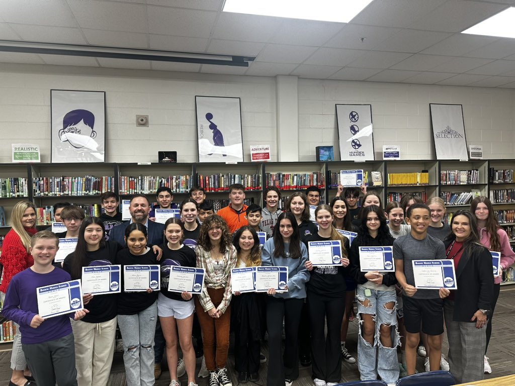 Yesterday we celebrated our outstanding students who were nominated by various teachers for exemplary character &amp; leadership skills. #bisd #greyhounds #outstandingstudents