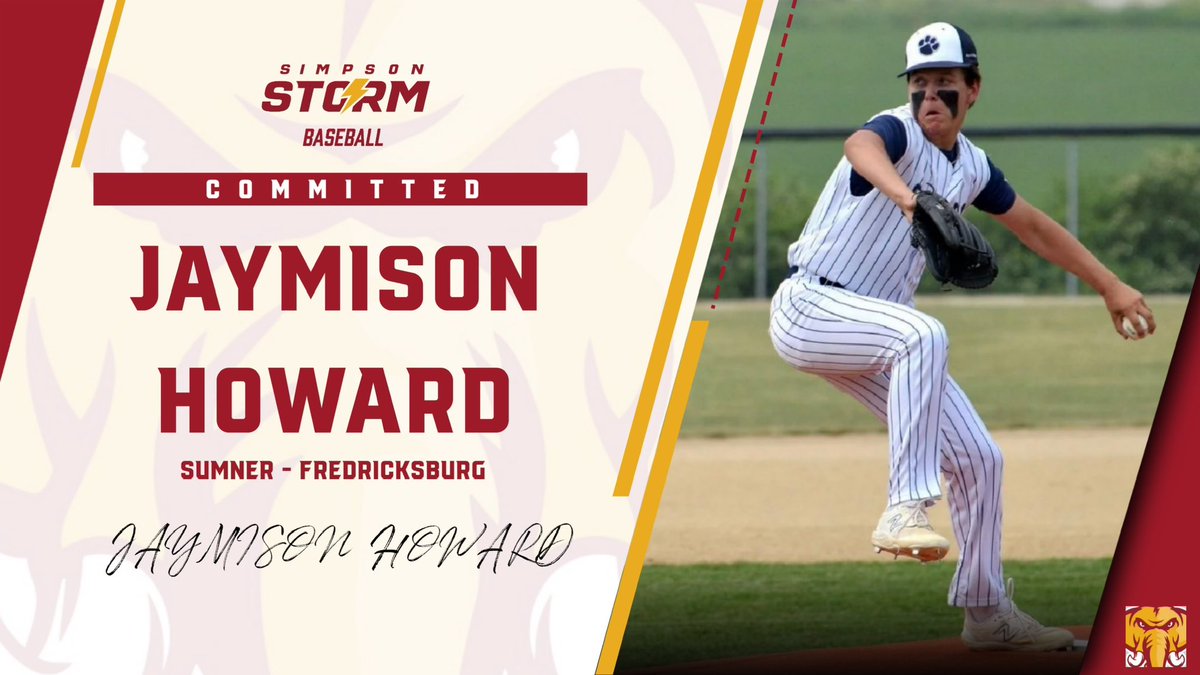 I’m proud and excited to announce my commitment to pursue my academic and athletic career at Simpson College. I would like to thank the coaches for this opportunity. I would also like to thank my coaches, family, teammates, and friends who have helped me along the way #rollstorm