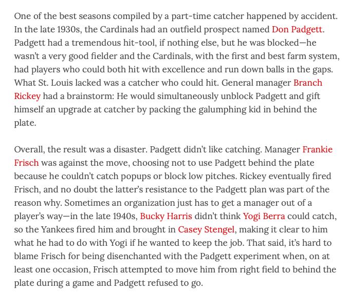 Won’t Anyone Think of the Backup Catchers?
by <a href="/GoStevenGoldman/">Steven Goldman</a> 
baseballprospectus.com/news/article/8…