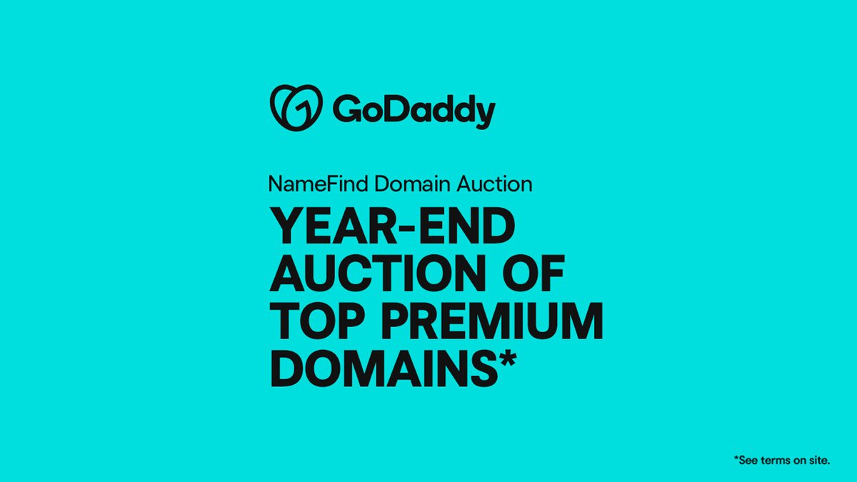 It's day 3 of our no-reserve, year-end auction event, and we've added more domain names for you to bid on! New names today include: • Parades​.com • AR​.co • UXT​.com Bid on these and more at auctions.godaddy.com/beta?q=namefind Want to explore the full list? 👇 (1/4)