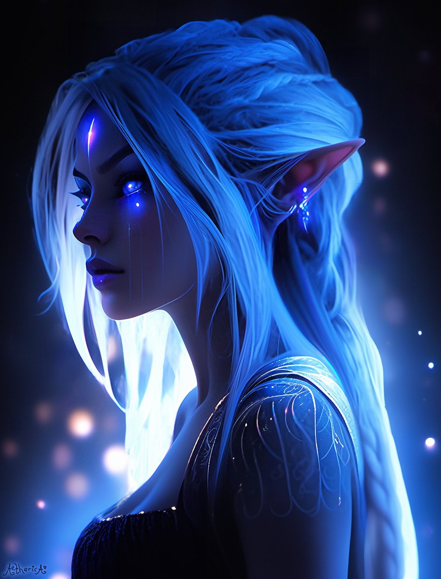 AethericaX's tweet photo. Prophetic Veil
Veiled in prophecy, her vision pierces the veils of time, gazing into the weave of what will be, with eyes that glimmer with foreknowledge divine.
#SeraphimConstruct #7WP #Worldbuilding #ConceptArt
