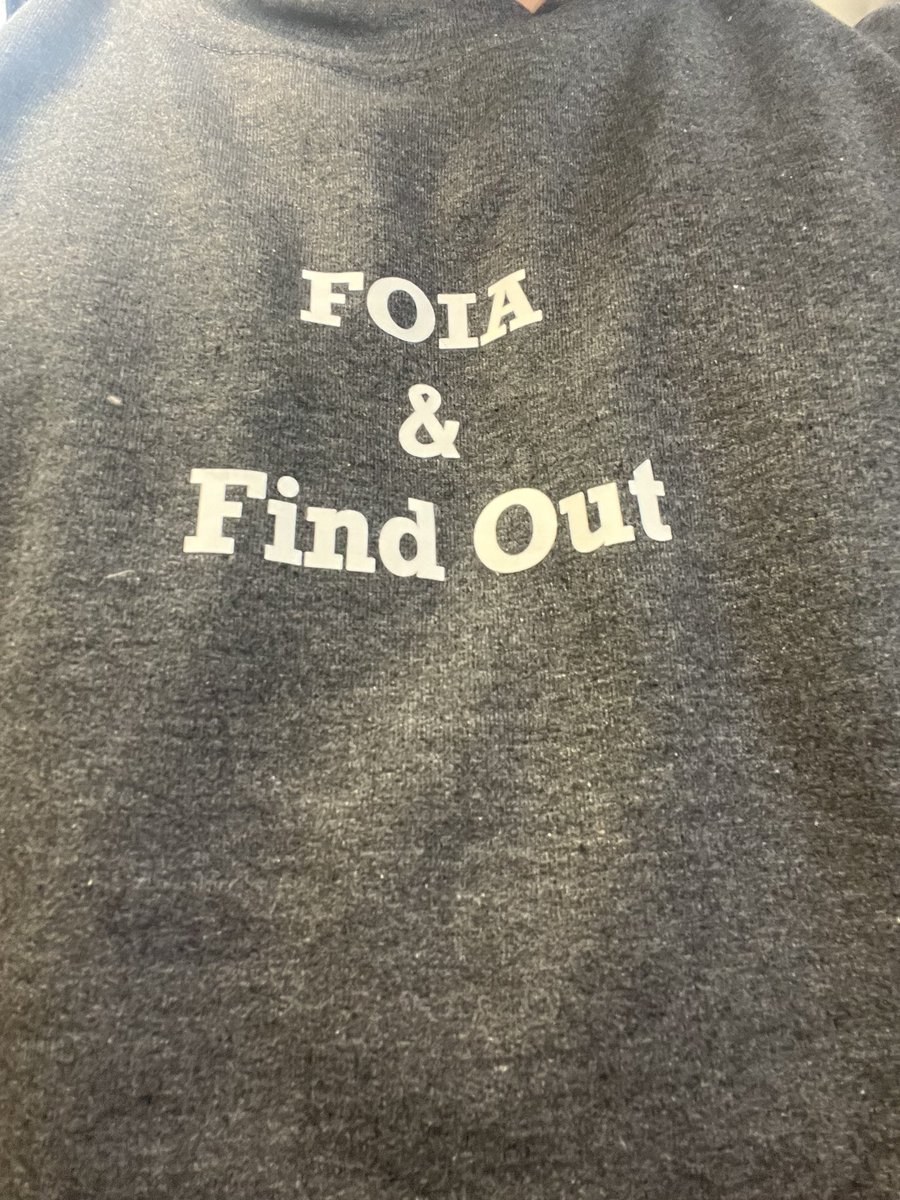 Breaking out the new sweatshirt for #FOIAFRIDAY! Stay tuned for updates! @rnlawgroup @BaniasLaw