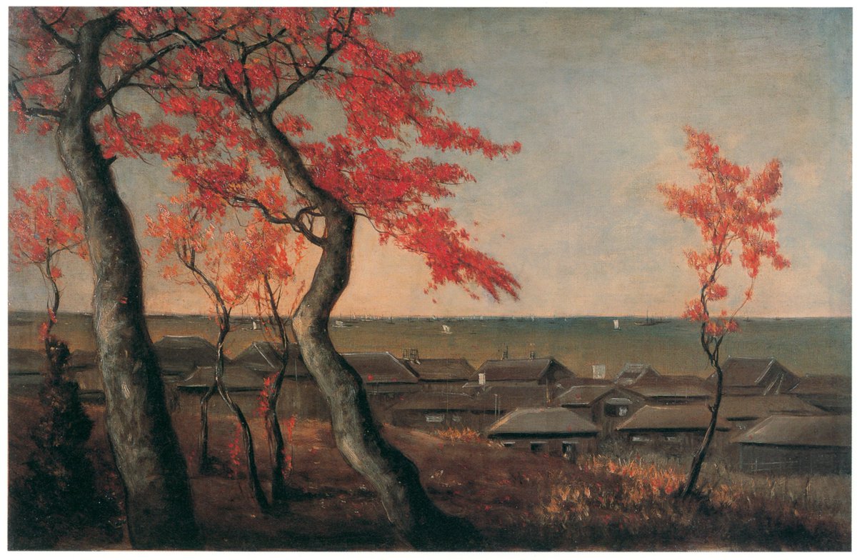 JapanTraCul's tweet photo. Autumn Leaves at Kaikoji Temple in Shinagawa, by Takahashi Yuichi, 1880

#oilpainting https://t.co/ApIjy9DCBa