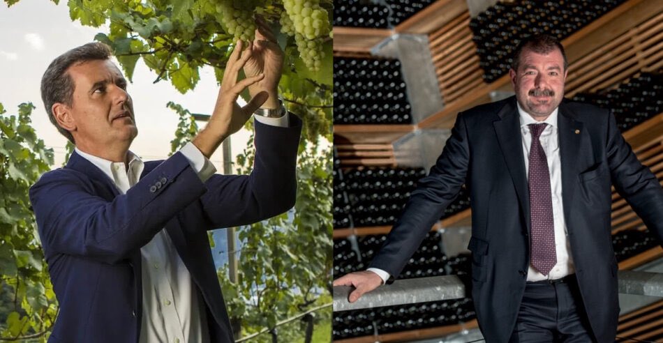 WineNewsIt's tweet photo. La #Fondazione #VinoPatrimonioComune, per una #filiera sostenibile e autentica. Il progetto #Federvini e #AlleanzaCooperative, raccontato dal presidente della Fondazione, #MarcelloLunelli (#FerrariTrento) e da #LucaRigotti (#Mezzacorona), https://t.co/RJffJDYv2c https://t.co/sVKtlAkJf2