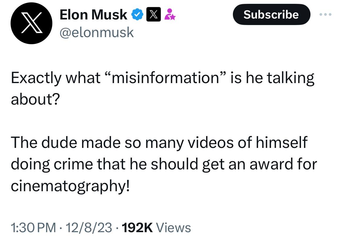 Elon Musk addresses Hunter Biden accusing him of spreading disinformation about the President’s son. The truth!