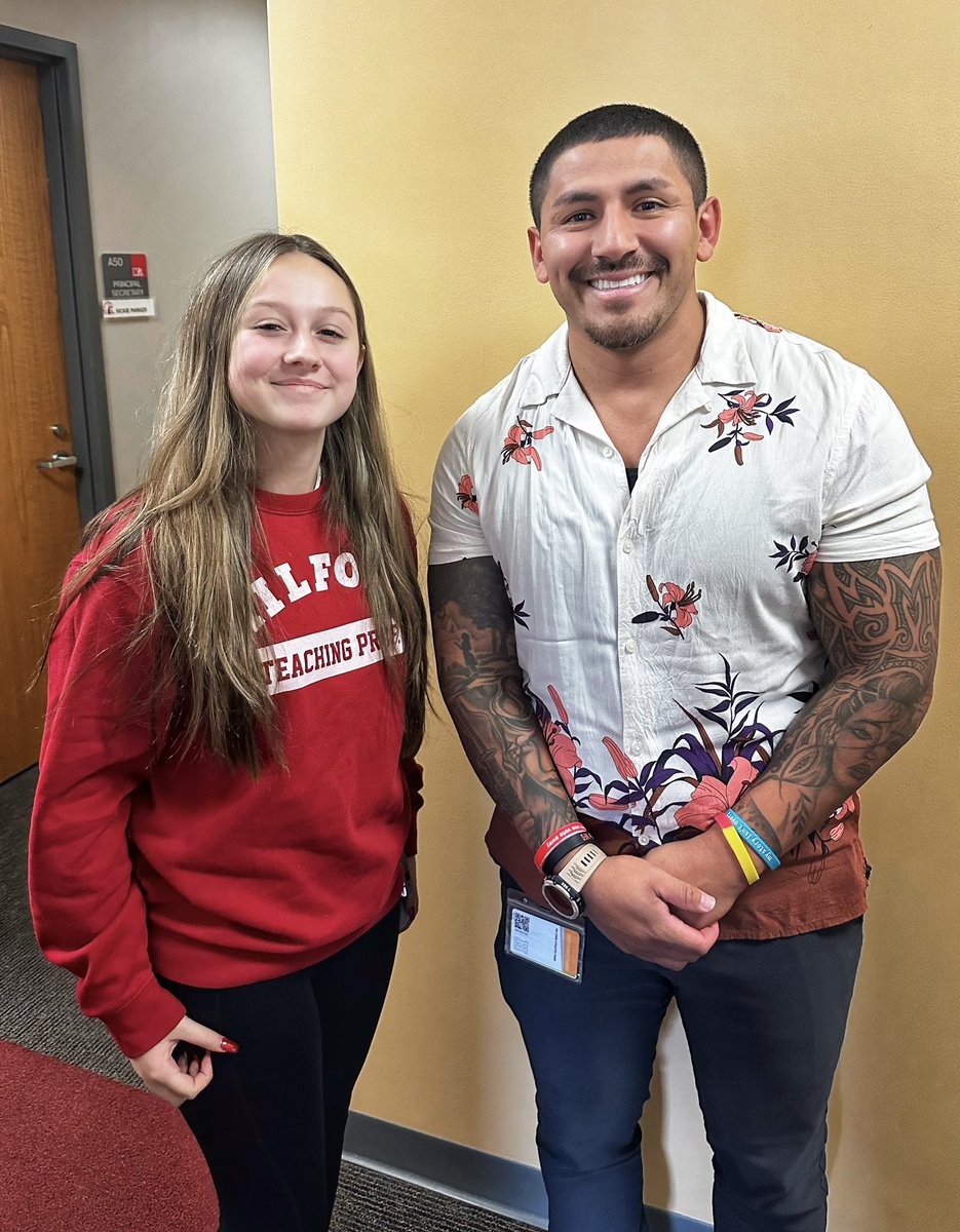 Dr_Tyler_Arnold's tweet photo. Thanks to my TPA intern for the day. I always love sharing my job as an administrator and my passion for the job with the next generation of educators. Lots of thoughtful questions, and hopefully, she got enough to prepare for States! #teachingprofessions https://t.co/MSpynmjBr1