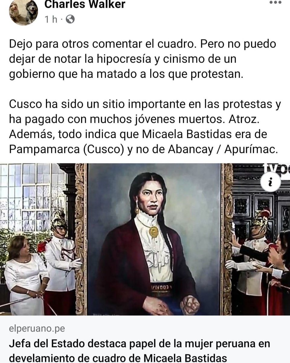 burdeldeletras's tweet photo. Palabras del historiador #CharlesWalker, autor de un libro clave para entender la rebelión de #TúpacAmaru y #MicaelaBastidas. 📖 https://t.co/sEEuqX2ocv