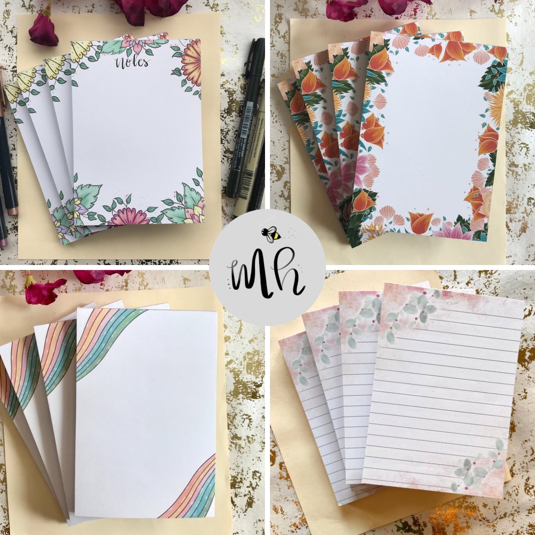 My notepads have a design on every page and all designed by me. Ideal for a stocking filler or secret Santa?🧑‍🎄 etsy.me/2TCi9qM #womaninbizhour #yourbizhour #shopindie
