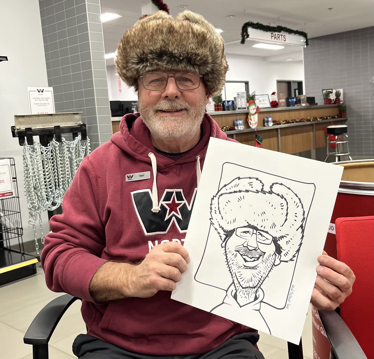 A great afternoon this past Wednesday drawing for Western Star Trucks during their Christmas Toy Donation Day! More caricatures to draw this weekend! #Yeg #art #cartoon #caricature #YegEvents #YegArtists #Christmas #toys #joy #EventIdeas #EventPlanning