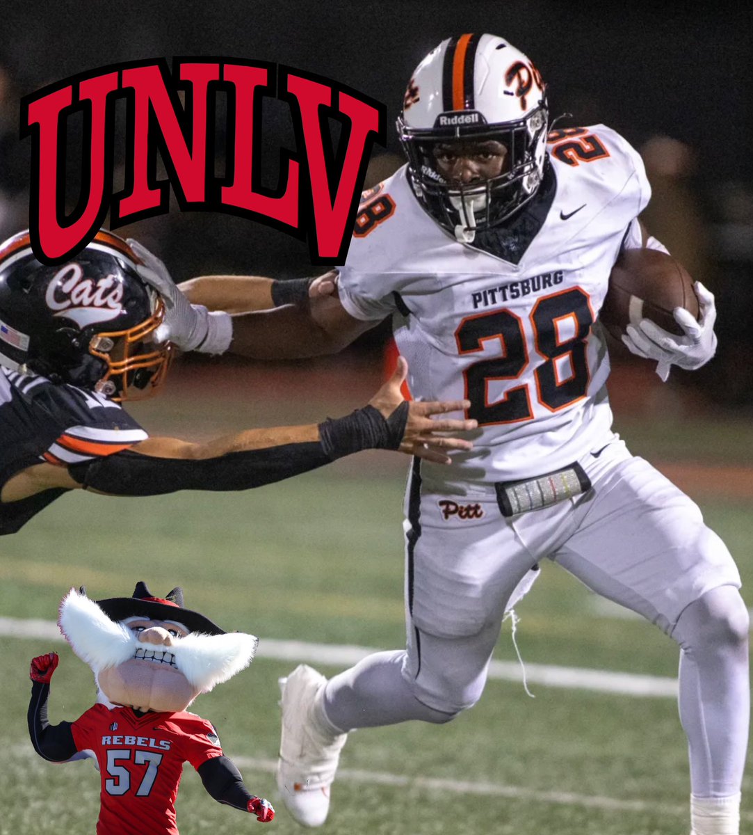 PittHSFootball's tweet photo. 🚨Offer Alert 🚨: Congrats to c/o 2025 RB/DB Jamar Searcy for his offer from UNLV! Thanks to Coach Odom &amp; Coach Marion @BrennanMarion4 for continuing  to recruit the Pirates! #GoGoRebels #HoistTheColors🏴‍☠️ #WhosNext #PITT 🏴‍☠️🏈🅿️🌎🏈🏴‍☠️ @JamarSearcy https://t.co/yTMy5YhWmN