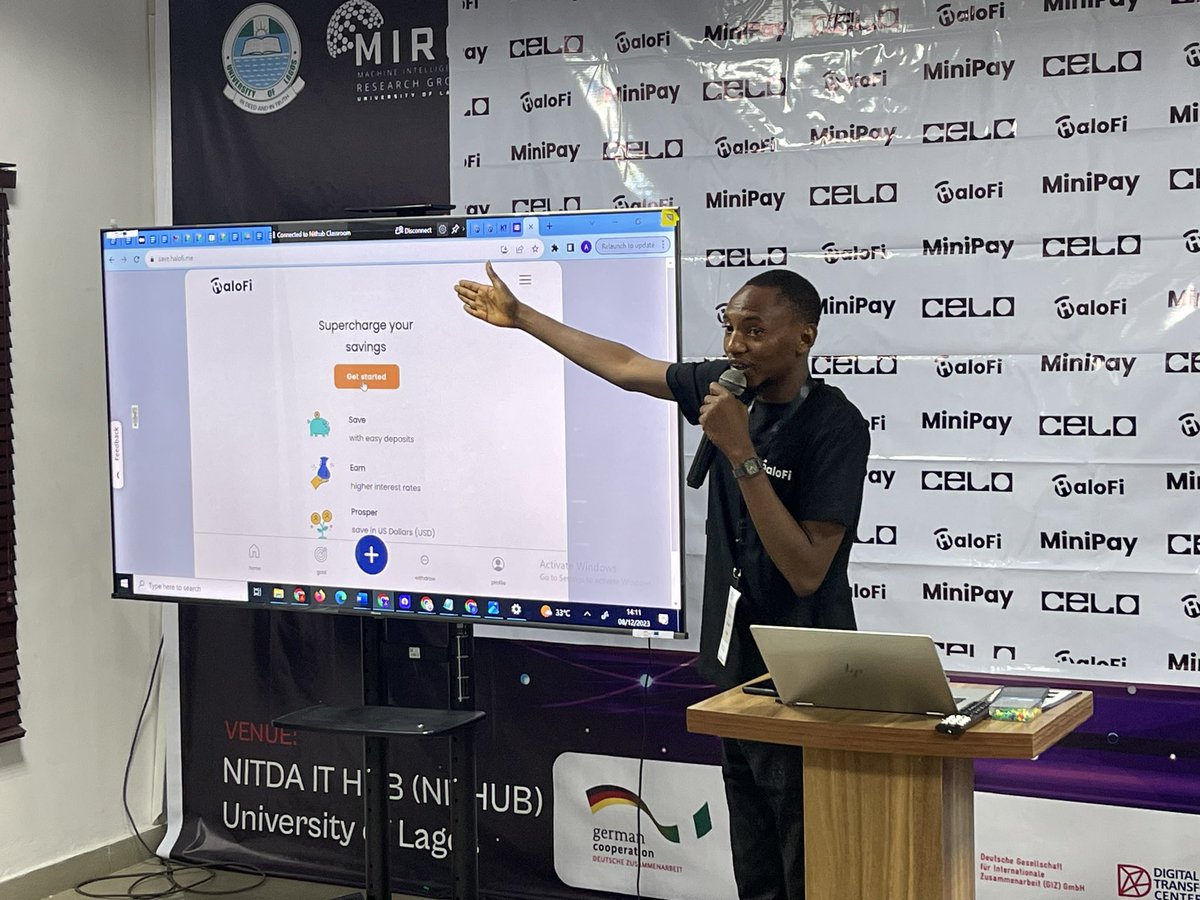 halofi_meNG's tweet photo. It's a great meet-up today for @halofi_me, @minipay, @CeloAfricaDao, and @CeloOrg. Taking the students of the University of Lagos through navigating the world of DeFi.
#UNILAG2023 https://t.co/a55meobLVA
