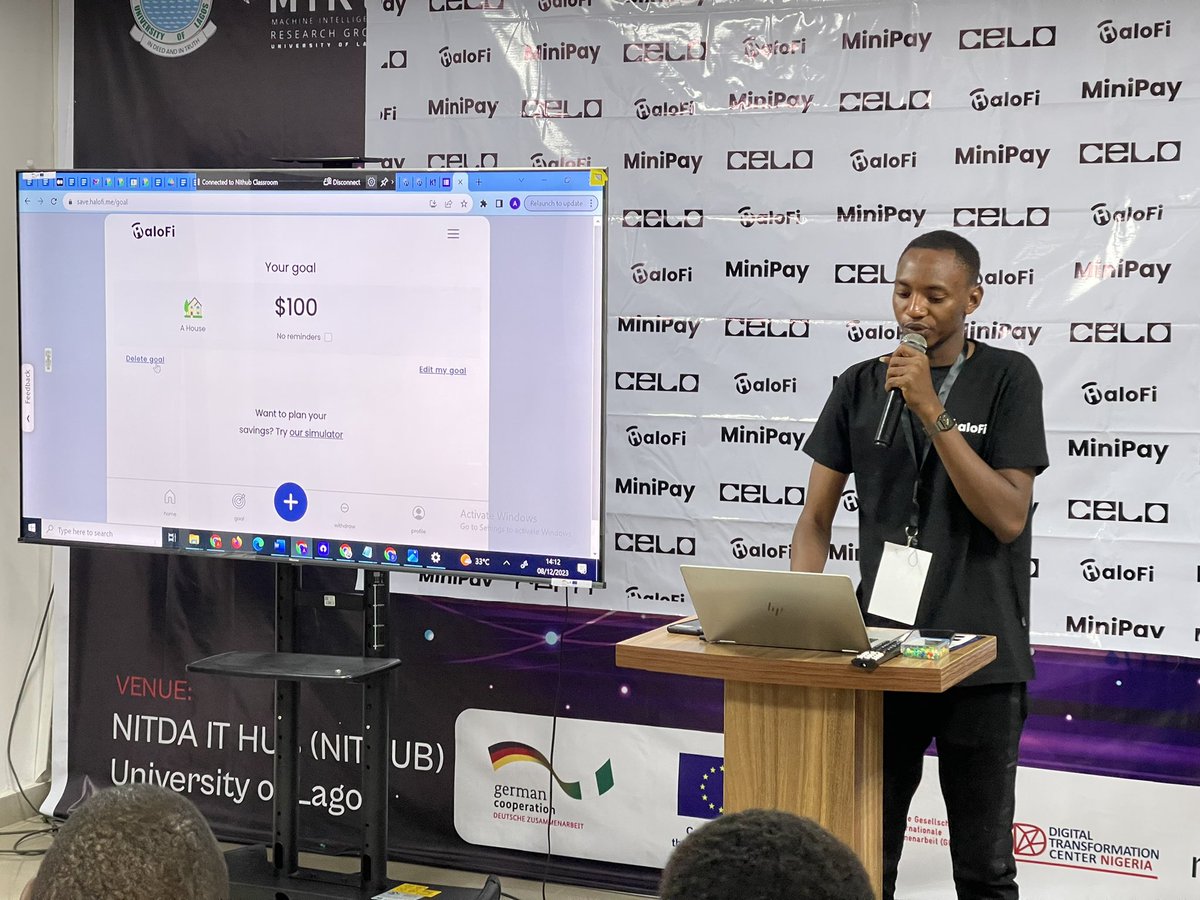 halofi_meNG's tweet photo. It's a great meet-up today for @halofi_me, @minipay, @CeloAfricaDao, and @CeloOrg. Taking the students of the University of Lagos through navigating the world of DeFi.
#UNILAG2023 https://t.co/a55meobLVA